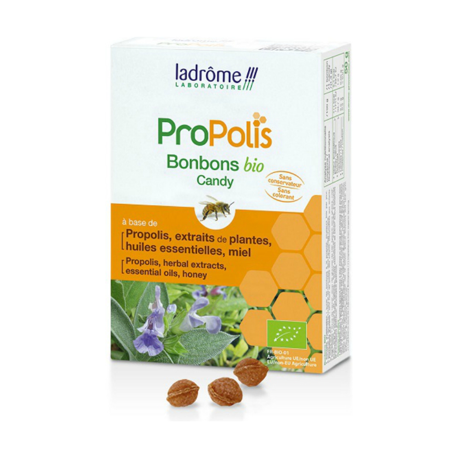 BIO ORGANICZNE CUKIERKI PROPOLISOWE 50 GR LADRÔME